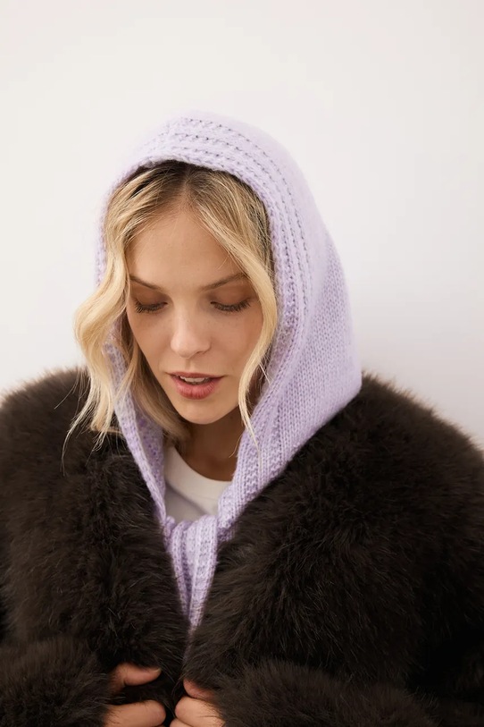 Балаклава з додаванням вовни Bizuu BIFFI BIFFI.FIOLETOWY фіолетовий