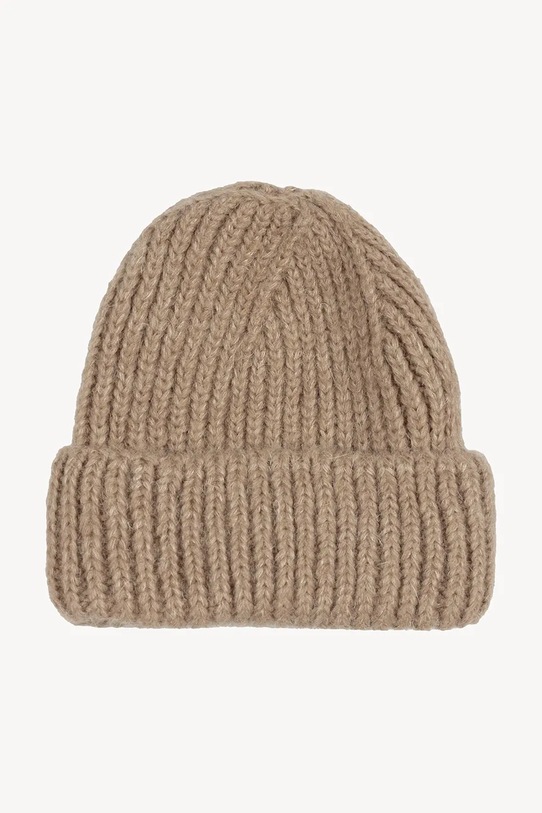 Akcesoria Bizuu czapka z dodatkiem wełny LORRO LORRO.BEZOWY beżowy
