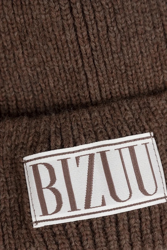 Bizuu pălărie din amestec de lână MOYU maro MOYU.BRAZOWY