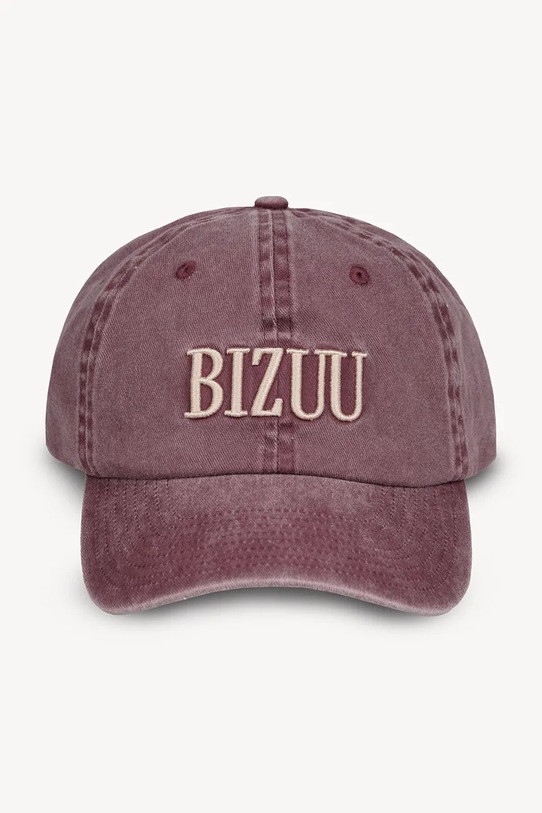 Bizuu czapka z daszkiem bawełniana ZANE ZANE.BORDOWY czerwony AW25