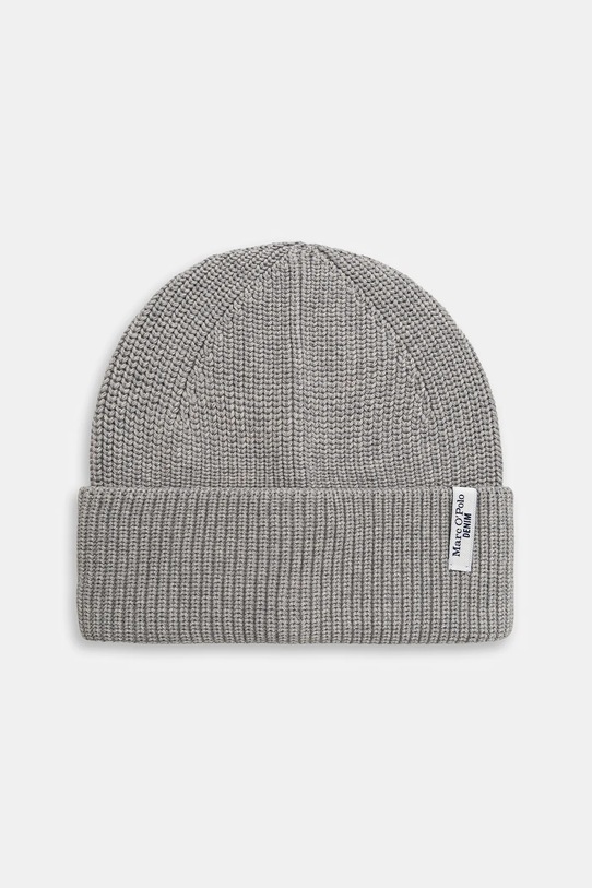 Marc O'Polo czapka bawełniana aplikacja szary 5000007169
