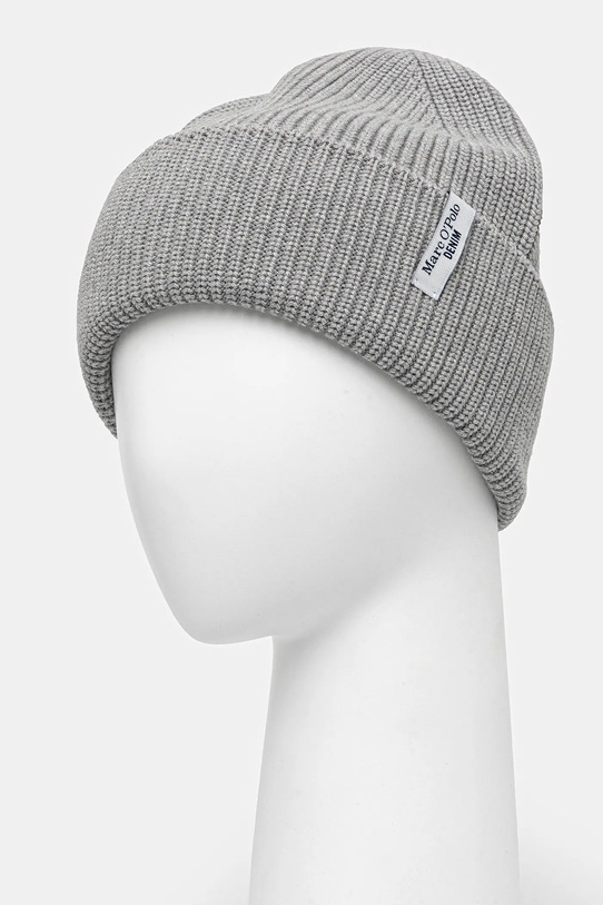 Marc O'Polo czapka bawełniana 5000007169 szary AW25