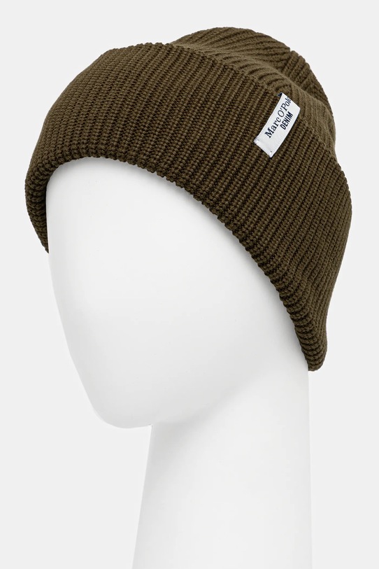 Akcesoria Marc O'Polo czapka bawełniana 5000007169 zielony