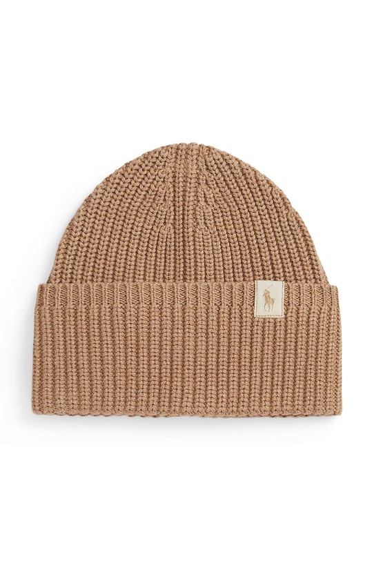 Polo Ralph Lauren czapka bawełniana dziecięca bawełna brązowy 313950725004