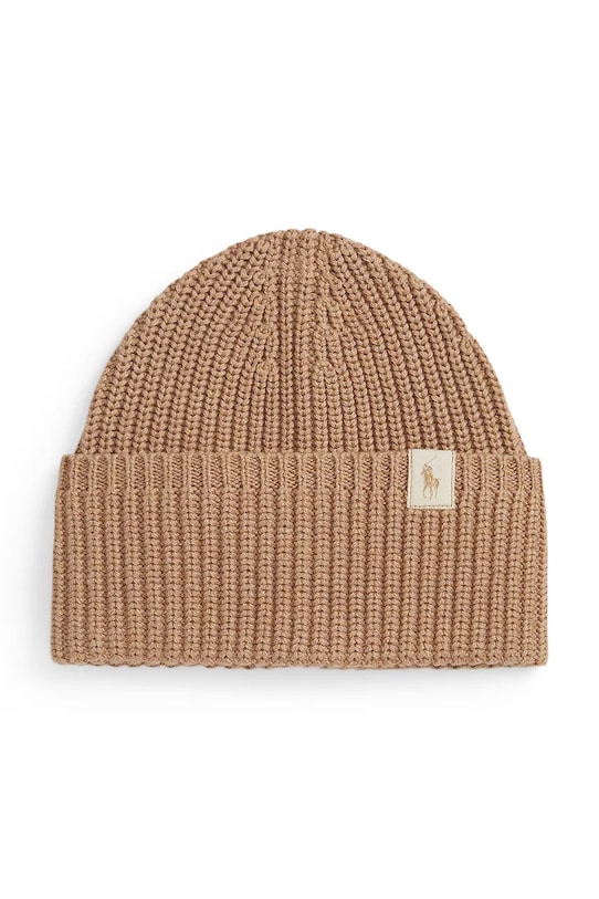 Polo Ralph Lauren czapka bawełniana dziecięca bawełna brązowy 313950725004