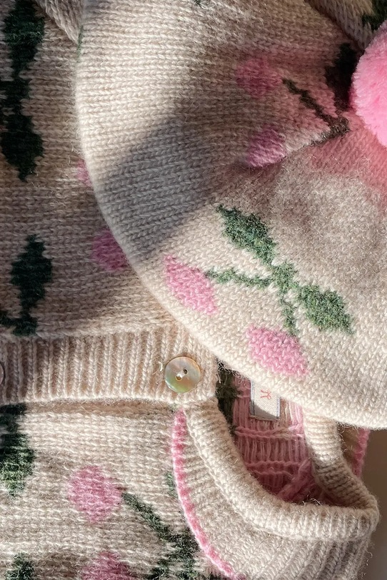 Konges Sløjd beret dziecięcy BELOU KNIT BERET beżowy KS101423.9BYA