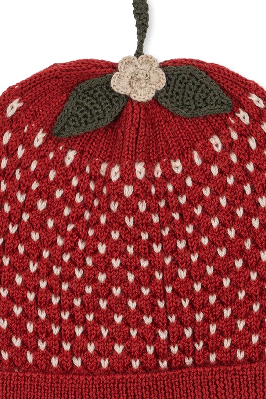 Detská vlnená čiapka Konges Sløjd STRAWBERRY BEANIE KS104000.9BYA červená AW25