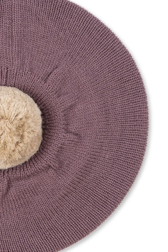 Konges Sløjd beret wełniany dziecięcy LOULI BERET KS103497.9BYA fioletowy AW25