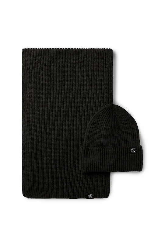 Calvin Klein Jeans cappello e sciarpa bambini medio spessore nero IU0IU00638.9BYA