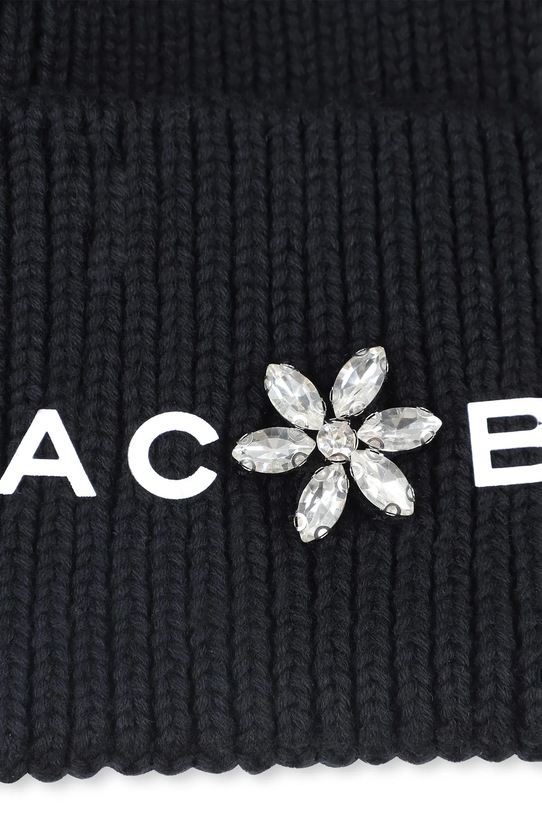 Dziewczynka Marc Jacobs czapka bawełniana dziecięca W60675 czarny