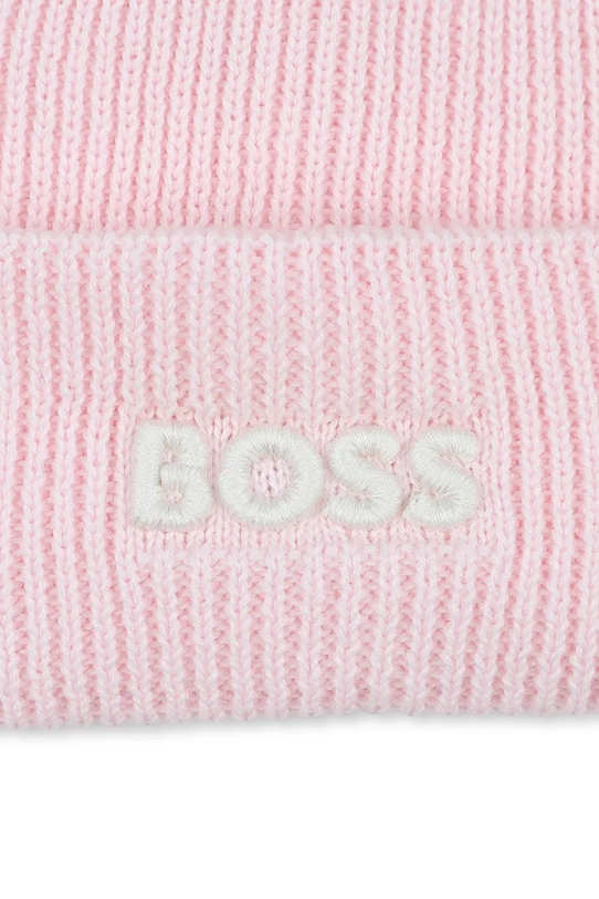 Dziewczynka BOSS czapka bawełniana dziecięca J52718 różowy