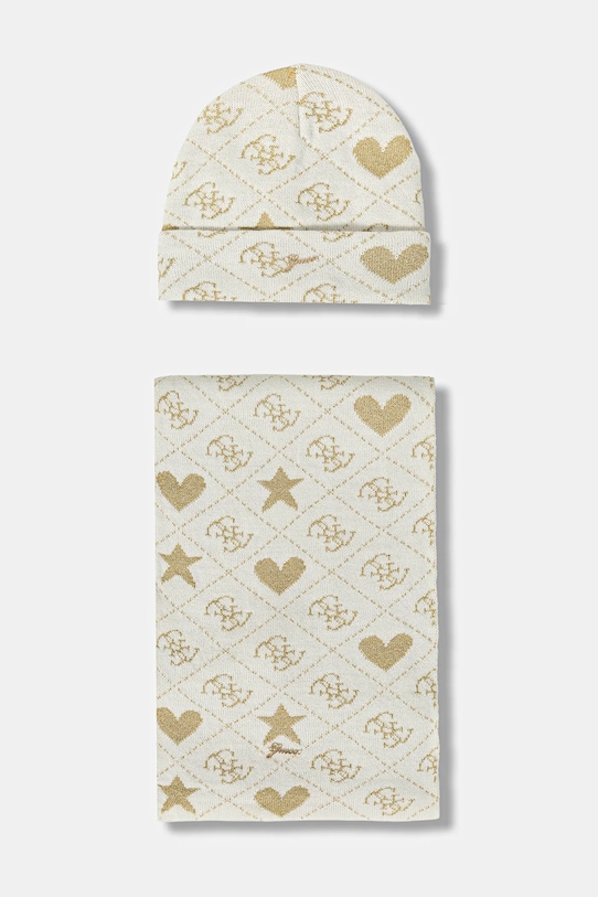 Guess czapka i szalik dziecięcy 2-pack pozostałe beżowy J5BZ05.Z3H40.9BYA