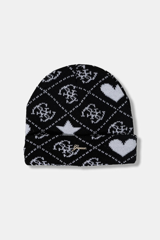 Dziewczynka Guess czapka i szalik dziecięcy 2-pack J5BZ05.Z3H40.9BYA czarny
