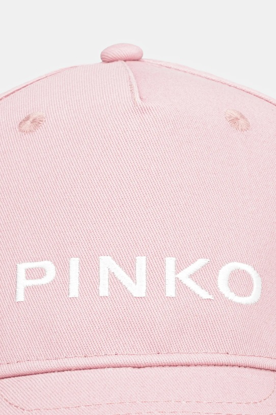 Pinko czapka z daszkiem bawełniana dziecięca KFCP001.C.CF046 różowy AW25