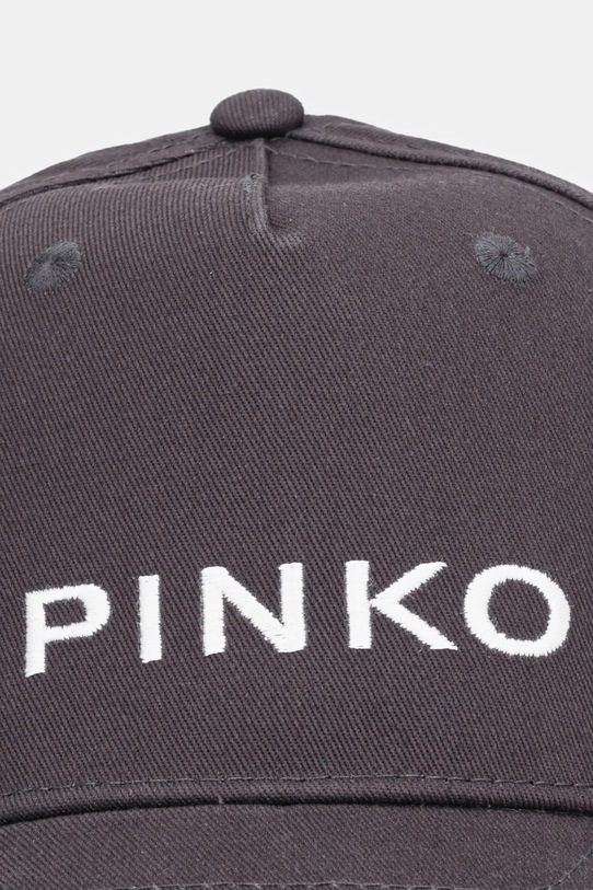 Pinko czapka z daszkiem bawełniana dziecięca KFCP001.C.CF046 czarny AW25