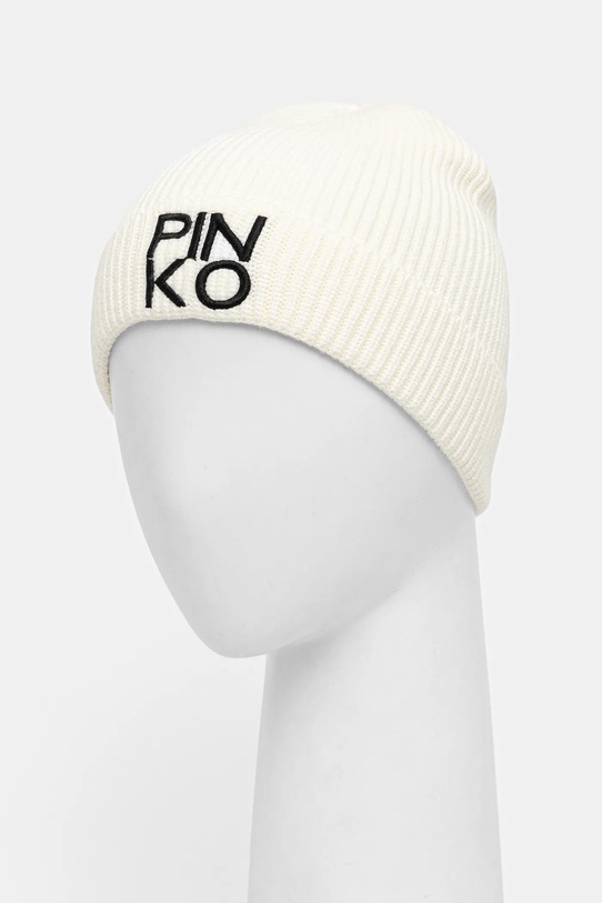 Pinko czapka KFCP003.C.FL085 beżowy AW25