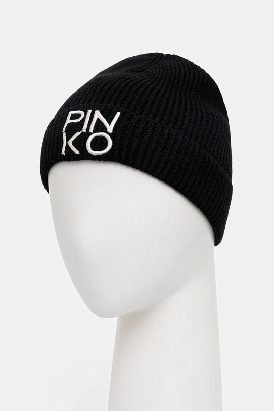 Pinko czapka KFCP003.C.FL085 czarny AW25
