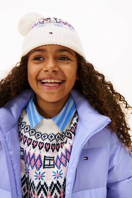 Дитяча шапка Tommy Hilfiger білий KG0KG09040.9BYA