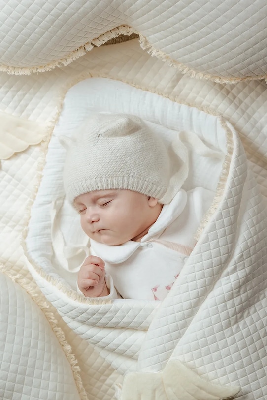 Дитяча шапка з додаванням вовни Jamiks GUYANA середньої щільності бежевий GUYANA.Nak.glo.JZI125.G