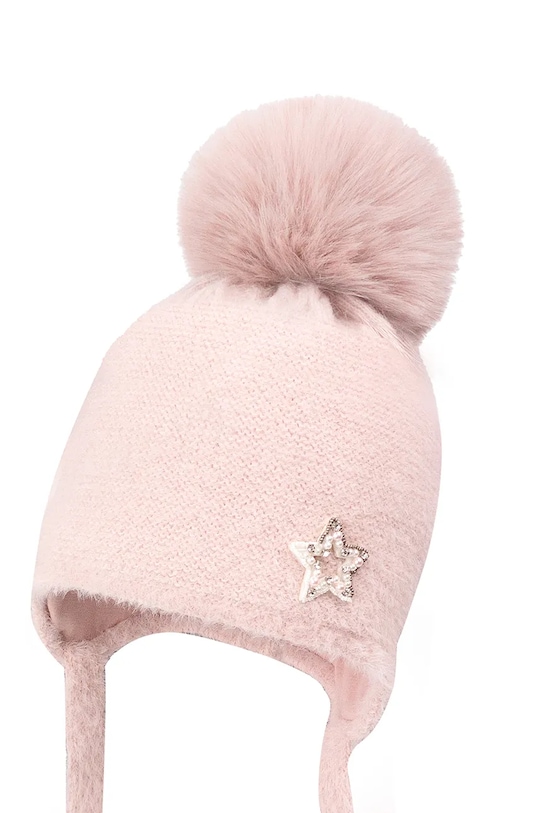 Jamiks czapka OMAROSA II z dodatkiem wełny różowy OMAROSA.II.N.g.JZI202.G