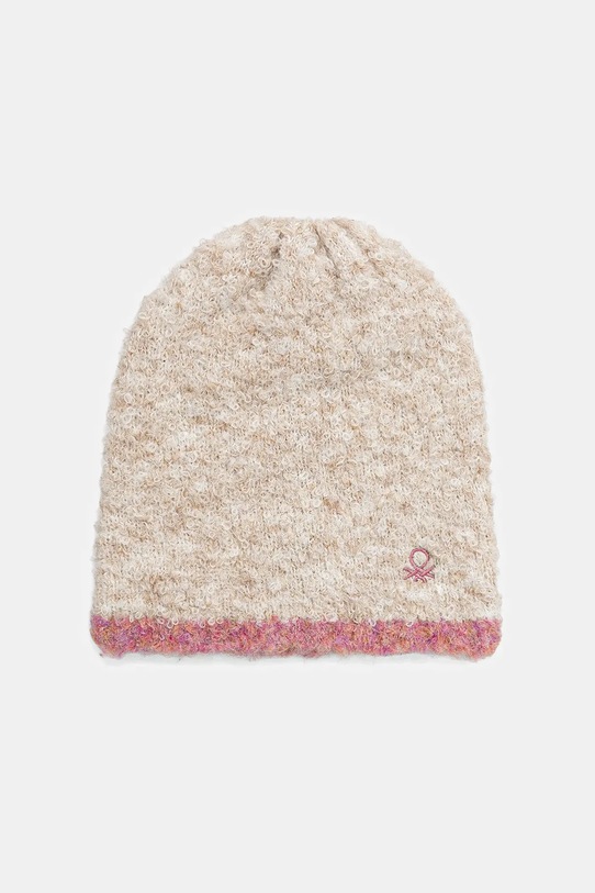 United Colors of Benetton czapka dziecięca z domieszką wełny beżowy 67NDCA02W.G.Seasonal
