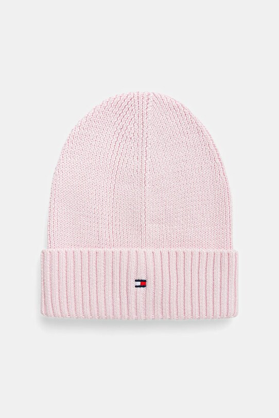 Дитяча бавовняна шапка Tommy Hilfiger бавовна рожевий AU0AU01526.9BYA