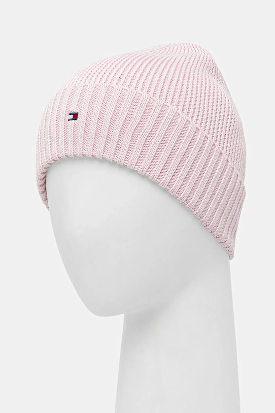 Dětská bavlněná čepice Tommy Hilfiger AU0AU01526.9BYA růžová AW25