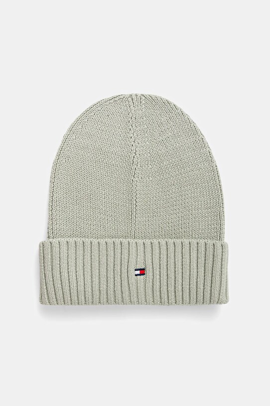 Дитяча бавовняна шапка Tommy Hilfiger бавовна зелений AU0AU01526.9BYA