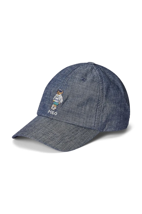 Βαμβακερό καπέλο του μπέιζμπολ Polo Ralph Lauren μπλε 323971817001
