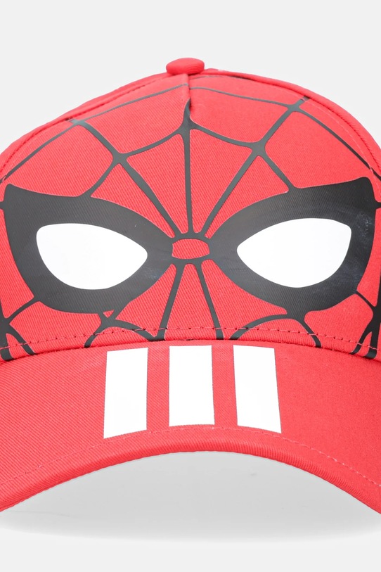 adidas Performance czapka z daszkiem bawełniana dziecięca Marvel JM1830 czerwony AW25