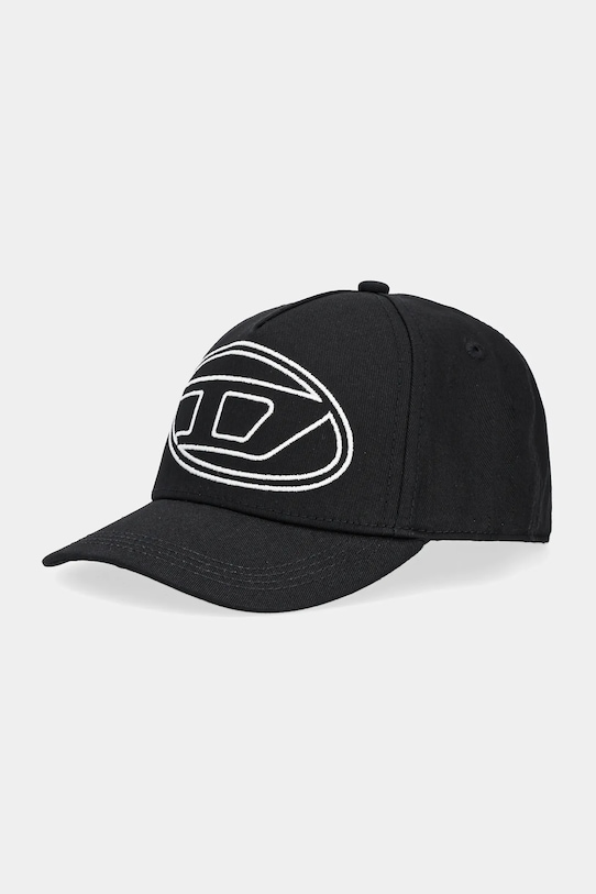 Diesel cappello con visiera in cotone bambini FRENDIL HAT nero J02132