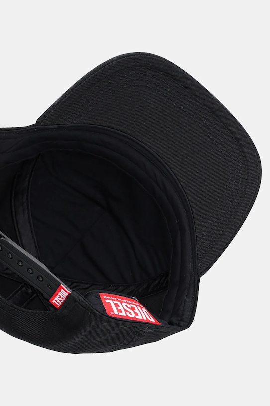 Diesel cappello con visiera in cotone bambini FRENDIL HAT nero J02132