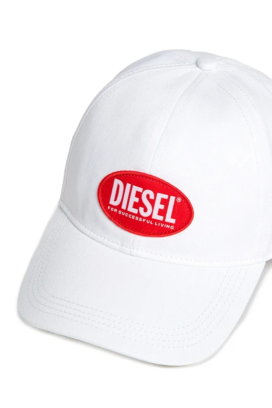 Chłopiec Diesel czapka z daszkiem bawełniana dziecięca FCORRYJACQWASH HAT J02336 biały