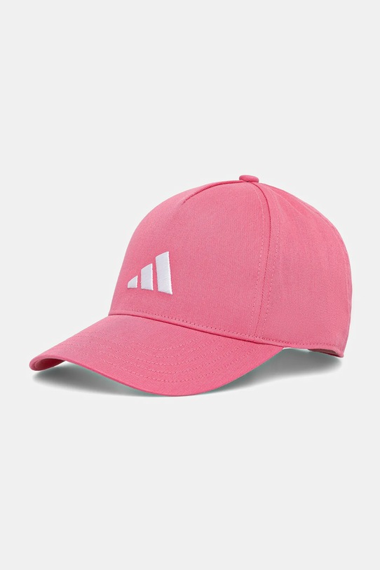 adidas Performance czapka z daszkiem bawełniana dziecięca różowy JX1262