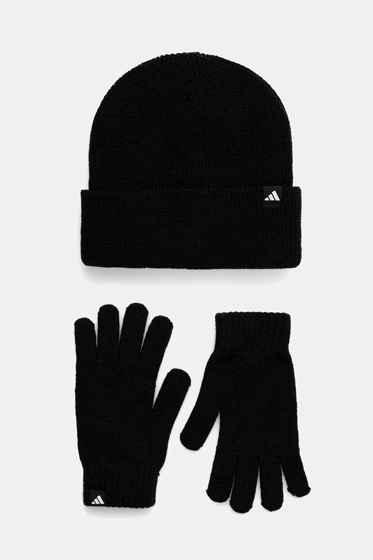 adidas Performance czapka i rękawiczki dziecięce 2-pack czarny JP2783