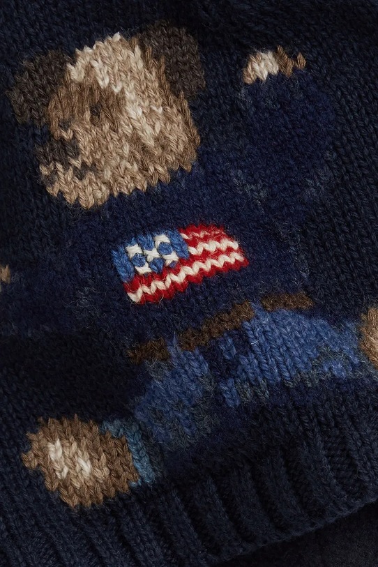 Мальчик Детская хлопковая шапочка Polo Ralph Lauren 320980661001 тёмно-синий