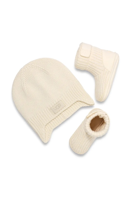 UGG czapka i kapcie niemowlęce I SKYLAR AND UGG BEANIE 1157651I beżowy AW25