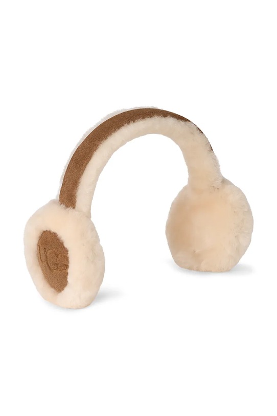 Otroški naušniki iz semiša UGG EMBROIDERED LOGO EARMUFF Srednje debeline rjava 103188