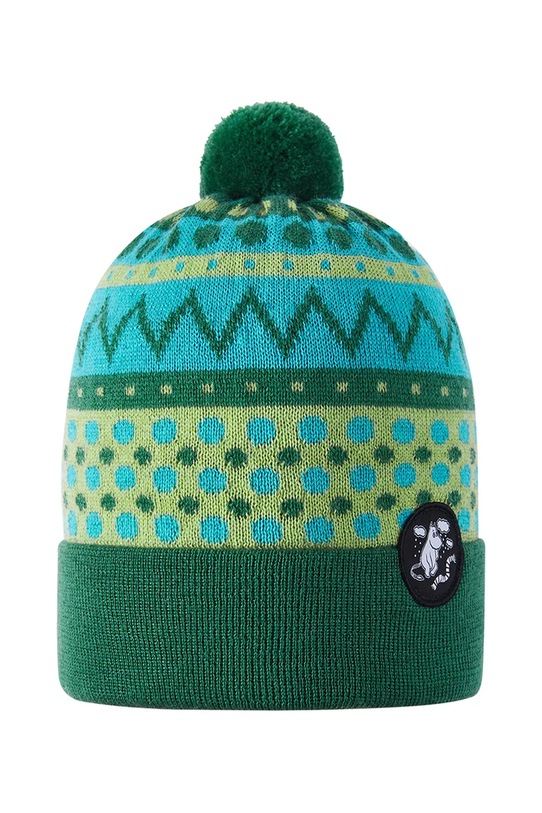 Reima czapka dziecięca Moomin Flinga wełna zielony 5300133C.9BYA
