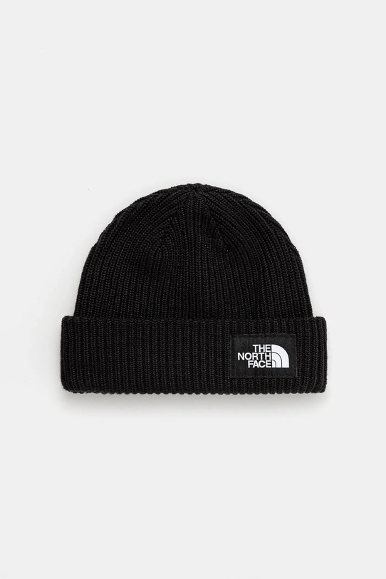 The North Face czapka dziecięca KIDS SALTY LINED BEANIE aplikacja czarny NF0A8CGSJK31