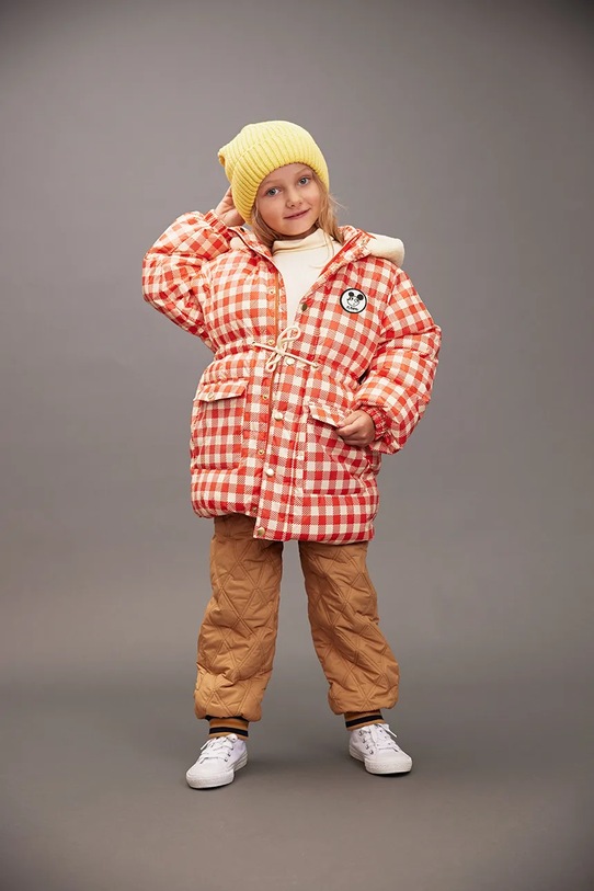 Mini Rodini czapka bawełniana dziecięca żółty 25765103