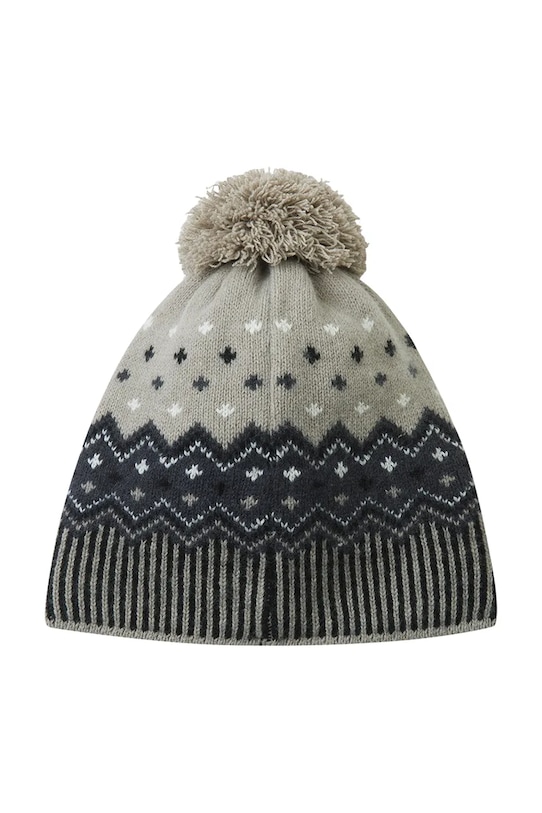 Детска шапка с вълна Reima Pohjoinen сив 5300021C.9BYA