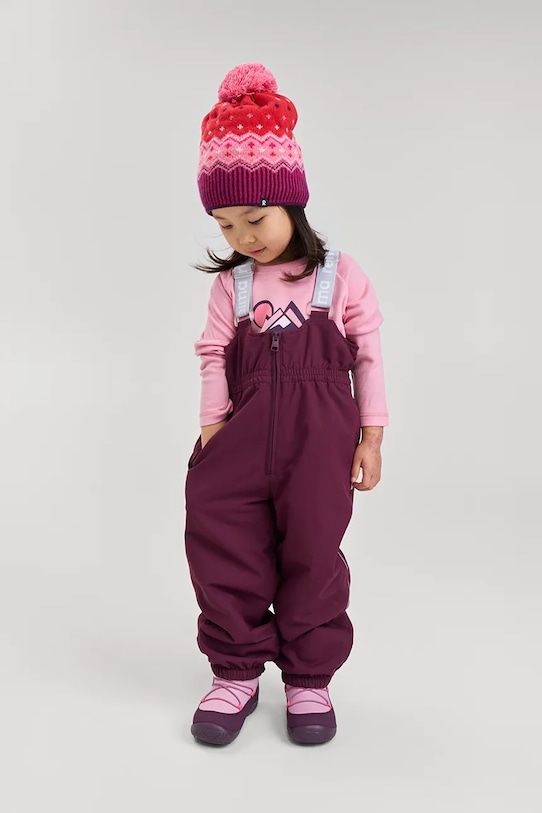 Reima czapka z dodatkiem wełny dziecięca Pohjoinen średniej grubości fioletowy 5300021C.9BYA