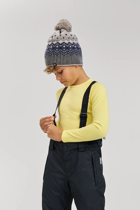 Reima czapka z dodatkiem wełny dziecięca Pohjoinen średniej grubości czarny 5300021C.9BYA