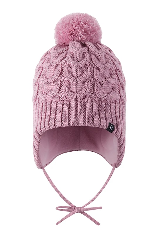 Chłopiec Reima czapka z dodatkiem wełny dziecięca Paljakka 5300035C.9BYA różowy
