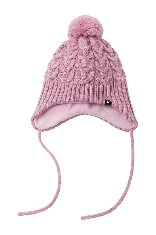 Reima czapka z dodatkiem wełny dziecięca Paljakka 5300035C.9BYA różowy