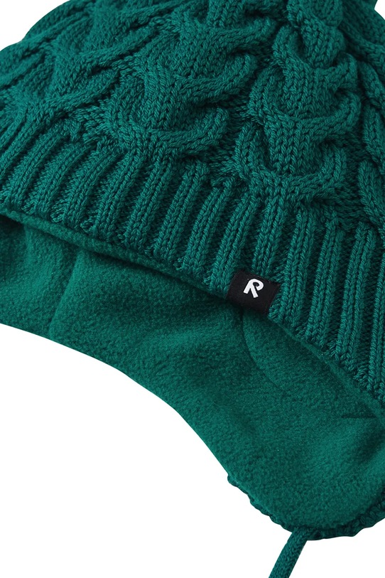 Chłopiec Reima czapka z dodatkiem wełny dziecięca Paljakka 5300035C.9BYA zielony