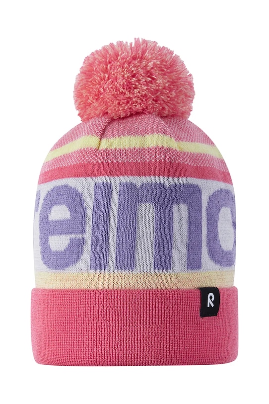 Dětská čepice s příměsí vlny Reima Taasko středně silná růžová 5300058B.9BYA