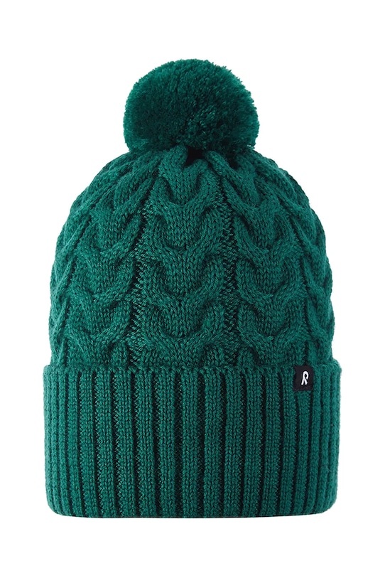 Reima czapka z dodatkiem wełny dziecięca Routii średniej grubości zielony 5300088C.9BYA