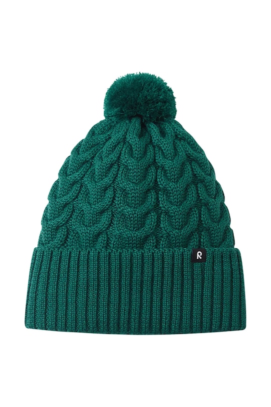 Reima czapka z dodatkiem wełny dziecięca Routii 5300088C.9BYA zielony AW25